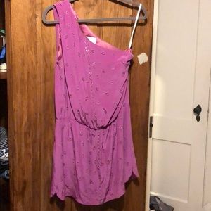 Beaded one shoulder dress